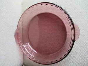 Pyrex Visions Cranberry Glass 10" Deep Pie Plate Pan Oven Dish #229 Lot #1 - Picture 1 of 8