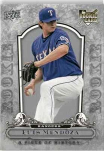2008 Upper Deck A Piece of History Luis Mendoza Rookie Texas Rangers #147 - Picture 1 of 2