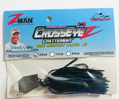 Z-man Zman Crosseyez Chatterbait 3/8 , 1/2 oz Snag Resistant Bladed Jig - Image 1 of 4