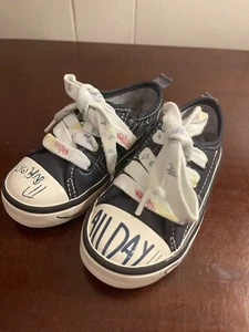 Zara Infant Toddler Graffiti Sneakers Navy Blue Size 21 - US 5 - Picture 1 of 8