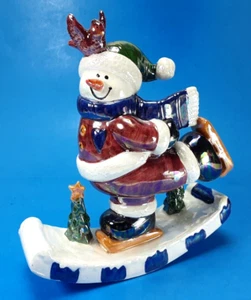 Rocking Snowman Santa Skater Christmas Display. - Picture 1 of 6