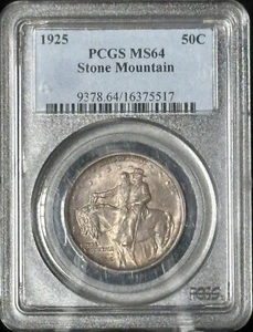1925 Stone Mountain Georgia Commemorative Silver Half PCGS MS 64 - Picture 1 of 2