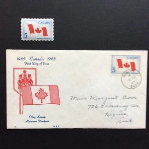 BroadviewStamps Canada FDC #439 & MNH. Canadian Flag.  Issued 30JUN1965.  VF. - Picture 1 of 2