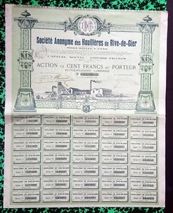 Dépt 42 & Lyon - Mines Superbe Déco des Houillères de Rive de Gier du 15/12/1904 - Picture 1 of 1