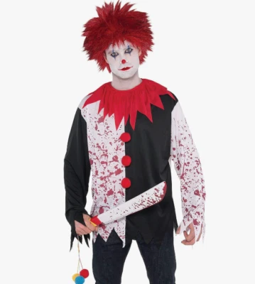 Evil Clown Adult Halloween Costume Shirt - Image 1 of 2