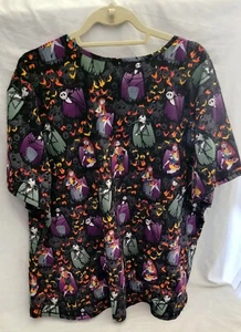 Disney Brand The Nightmare Before Christmas scrub top Jack & Sally 3xl - Picture 1 of 7