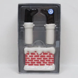 Dept. 56 Salt & Pepper Shakers "Down The Chimney Santa Boots" Christmas Holiday - Picture 1 of 11