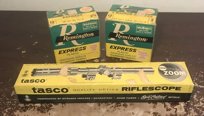 Tasco qaulity optics riflescope empty box & remington express Plastic Shell box - Image 1 of 4
