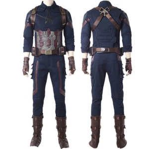 Capitán América Conjunto Traje Juegos con disfraces Steve Rogers Mono Disfraz Halloween - Imagen 1 de 27