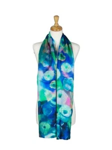AamiraA Colorful Flowers Mulberry Chiffon Silk Stole Women Scarf Free Shipping  - Picture 1 of 5