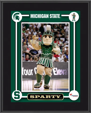 Michigan State Spartans Sparty Mascot 10.5x13 Plaque Authentic Cover