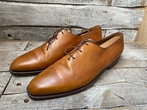 Berluti Alessandro tabaco marrón cuero corte entero Oxford zapatos de cuero Reino Unido 10.5 - Imagen 1 de 18