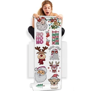 Shimmering Holidays Faux Festive Sparkle DTF Gang Sheet DTF Transfers  22" X 60" - Picture 1 of 2