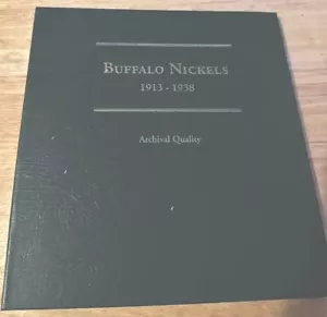 Littleton Coin Company- Buffalo Nickels 1913-1938 Custom Coin Album with Sleeves - Picture 1 of 3
