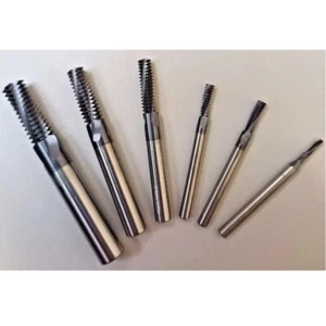Multi flutes Solid Carbide Thread Cutter end Mill AlCrN Coated From M3 to M24 - Foto 1 di 6