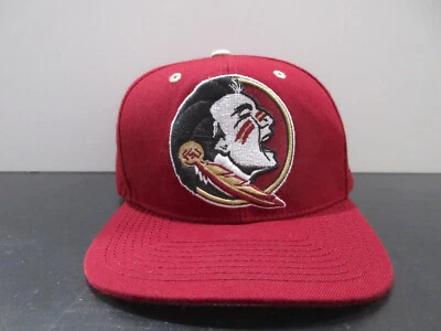 Florida State Seminoles Hat Cap Snap Back Red White College Football Zephyr Mens - Image 1 of 4