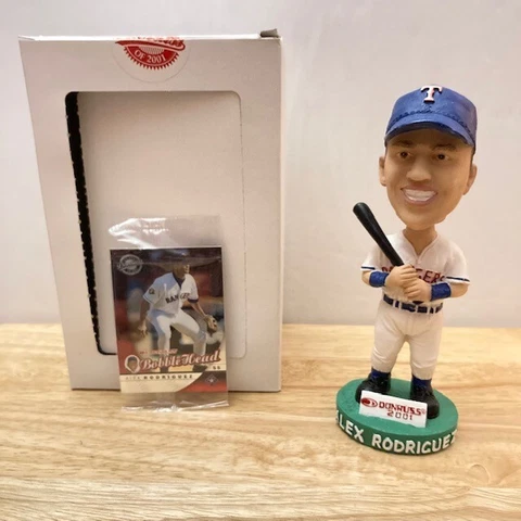 ALEX RODRIGUEZ Texas Rangers 2001 Donruss Bobblehead + Card *LE /2000* [C] Cover