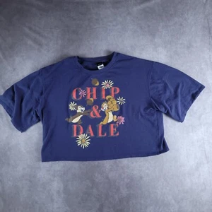 Disney Womens XXL T Shirt Chip And Dales Rescue Rangers Cropped - Picture 1 of 6