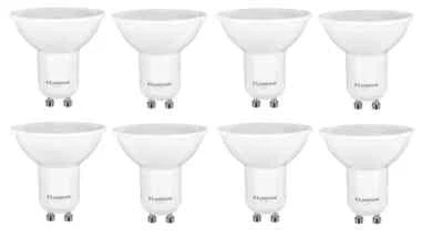 Luminus 8-Pack Dimmable GU10 LED Bulb 6W 500LM 5000K Daylight Recessed Downlight - Image 1 of 2