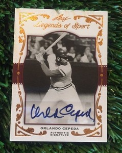 2011 Leaf Legends of Sport Silver ORLANDO CEPEDA Autograph #ED /50