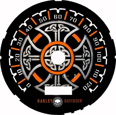 Placa frontal personalizada Harley Davidson Fat Boy 1997-2003 velocímetro MPH - Imagem 1 de 4