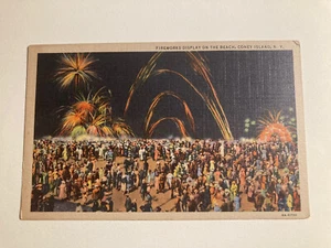 Coney Island, Brooklyn NY, Feuerwerk, ca. 1940er Jahre - Bild 1 von 2