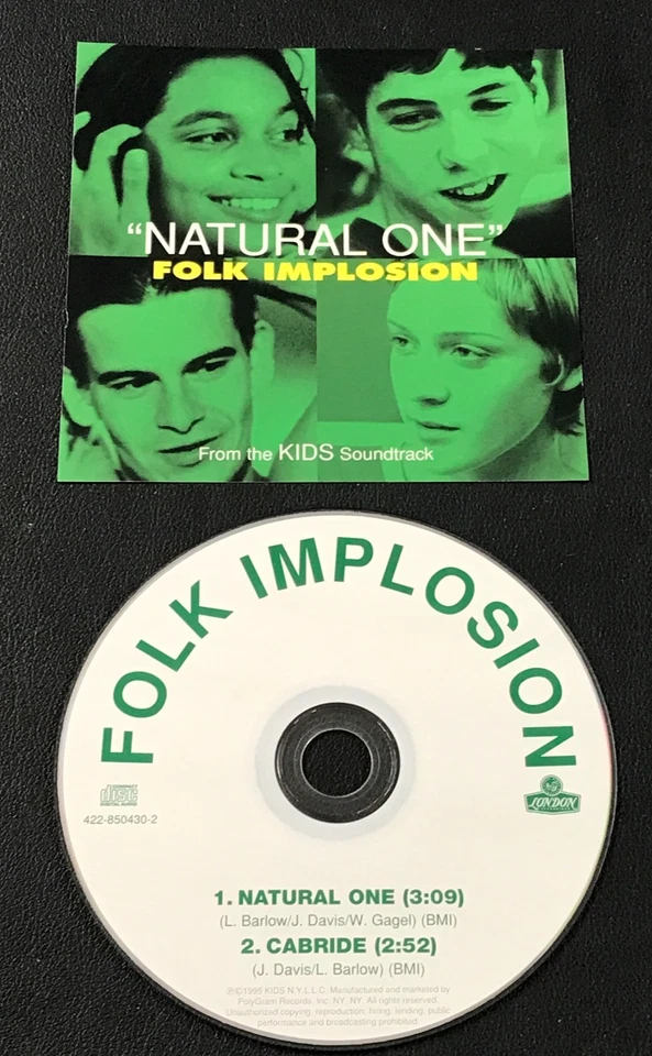 1995 Folk Implosion: Natural One EX Single CD DISC London Rec. w/Insert US VTG! Foto 1 de 4