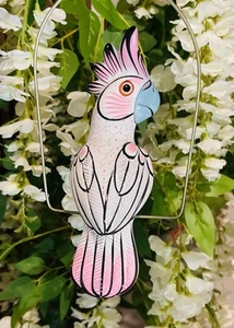 Hanging Exotic Bird in Ring Mexican Pottery Ceramic Pajaro De Cerámica - Picture 1 of 23