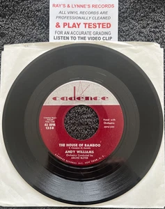 Andy Williams House Of Bamboo THIS CITY IS OURS BBC 7'' USA 1958 TESTED EX VIDEO - Picture 1 of 6
