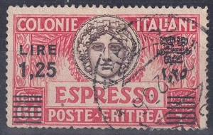ERITREA 1936 Espresso 1,25 su 60c soprast. in nero us - Bild 1 von 1