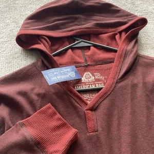 American Rag Long Sleeve Knit Hoodie Shirt Red Mens Size Small New With Tags - Picture 1 of 8