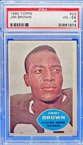 🔵 1960 Topps Jim Jimmy Brown #23 PSA 4 en muy buen estado-excelente - Imagen 1 de 2