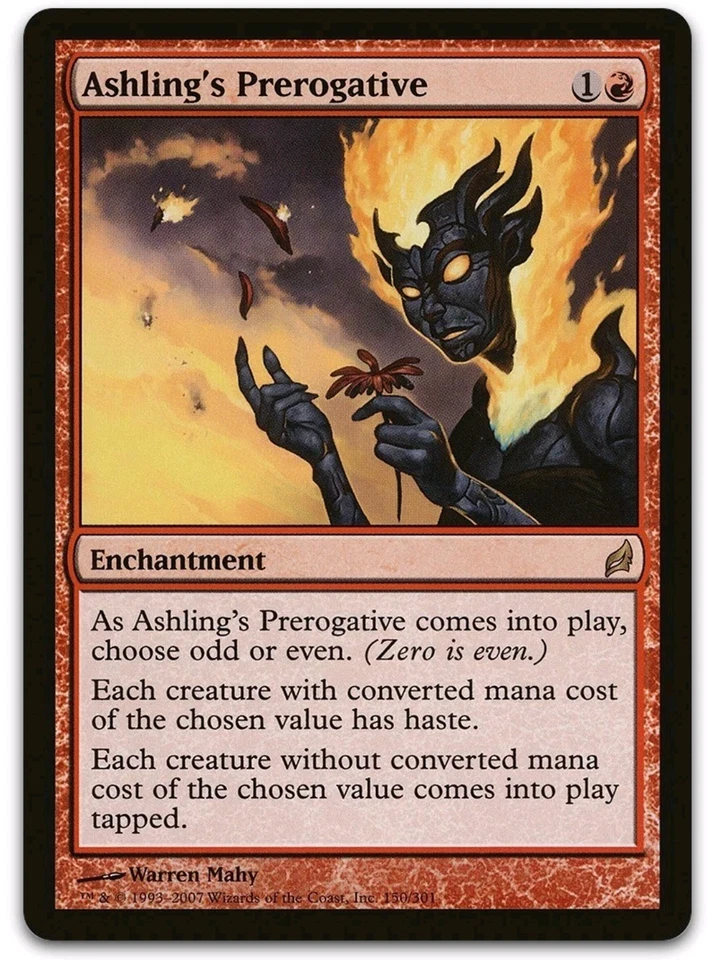 Magic the Gathering ASHLING'S PREROGATIVE #150/301 Lorwyn Rare Red 2017 NM - Image 1 of 1