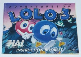 ADVENTURES OF LOLO 3 III MANUAL - NES Nintendo, Instruction Booklet Only