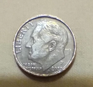 Error Rare 2025 p Roosevelt Dime Raised Rim On Both Sides No Ridges - Picture 1 of 15
