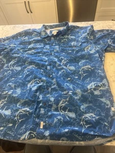 Cabela’s Men’s 3XL Swordfish Cotton W Vented Mesh Short Sleeve Shirt - Picture 1 of 11