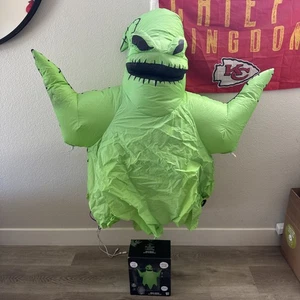 Gemmy Oogie Boogie Man 4 Foot Hanging Halloween Inflatable Nightmare Before Xmas - Picture 1 of 8