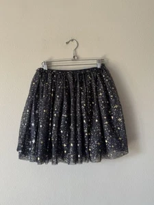Moon Et Miel Girls Size 10Y Tulle Star Print Skirt Navy Silver Gold Galaxy READ - Picture 1 of 8