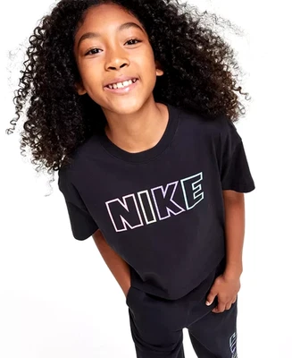 Nike Girls' Essential AOP T-Shirt - Black - L - Image 1 of 2