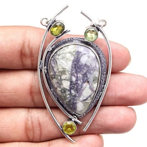 Lepidolite Gemstone Mother's Day Handmade Jewelry Necklace 20 in - Picture 1 of 9