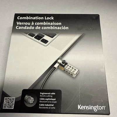 Kensington Combination Laptop Lock, 6Ft Carbon Strengthened Steel Cable A1424A - Image 1 of 4