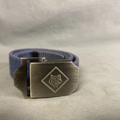 BSA Cub Scout Wolf  30”  Belt and Buckle Blue Canvas Uniform Boy Scouts - Image 1 of 4