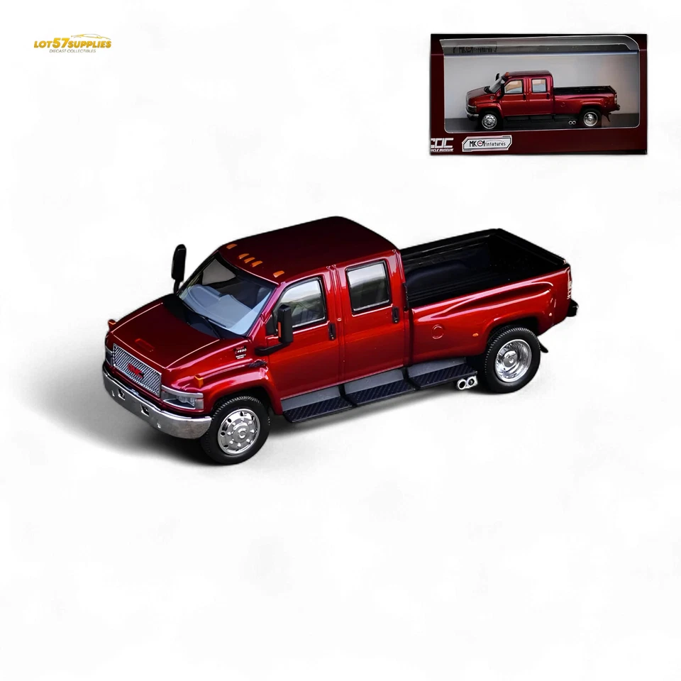 MK Miniatures & GOC GMC Top Kick Pick Up Truck - Metallic Red 1:64 - Image 1 of 1