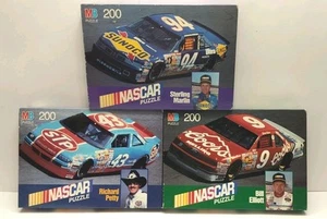 Menge 3 NASCAR 200 Teile Milton Bradley Puzzle Richard Petty Bill Elliot Ster - Bild 1 von 2