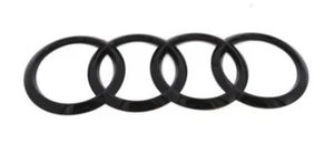 Logo 192mm Emblem Ringe gebogen schwarz glänzend Audi A5 Sportback 8W B9 Kofferraum - Bild 1 von 1