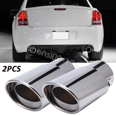 2X For Chrysler 200 300 SRT Exhaust Pipe Rear Tail Muffler Stainless Steel Tip Foto 1 de 4