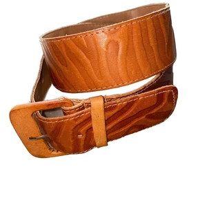 The Ritz Accessories Collection Synthetic Genuine Leather Abstract Pattern Brown - Picture 1 of 8