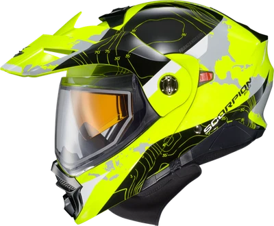 Scorpion EXO Exo AT960 Cold Weather Helmet Topographic Hi-Vis Medium - Image 1 of 2