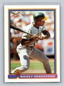 Rickey Henderson 1991 Bowman #371 Oakland Athletics - Imagen 1 de 2