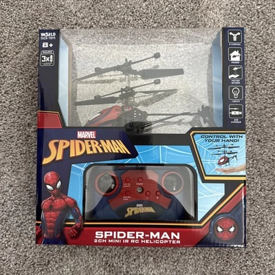 NEW Marvel Spider-Man 2CH Mini IR RC Helicopter MOTION SERSOR USB CHARGER LIGHTS - Image 1 of 2